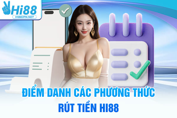 Điểm danh các phương thức rút tiền Hi88